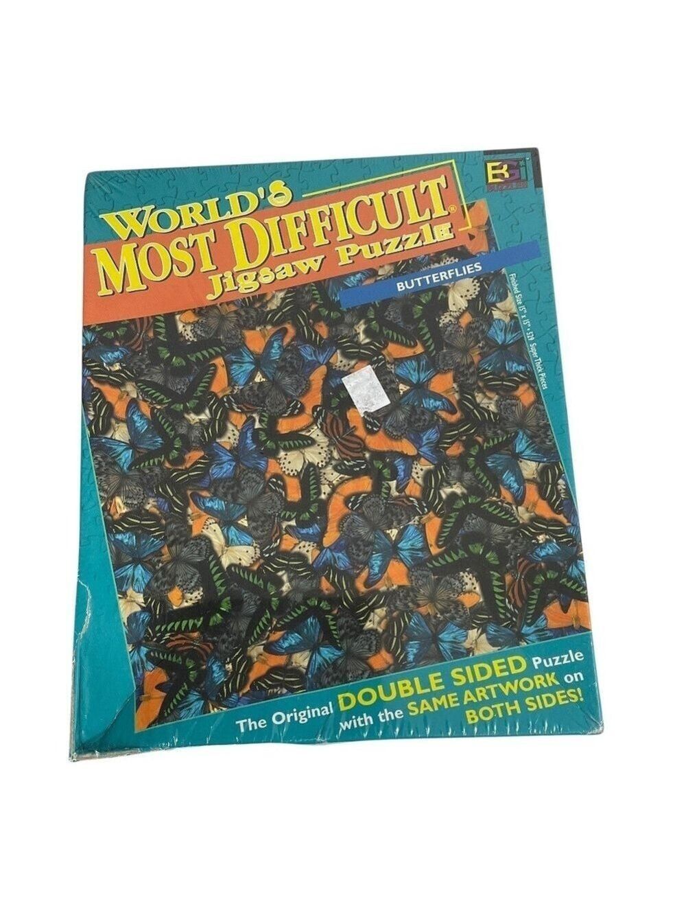 Worlds Most Difficult Jigsaw Puzzle Butterflies 2004 Double-Sided Sealed Vintage